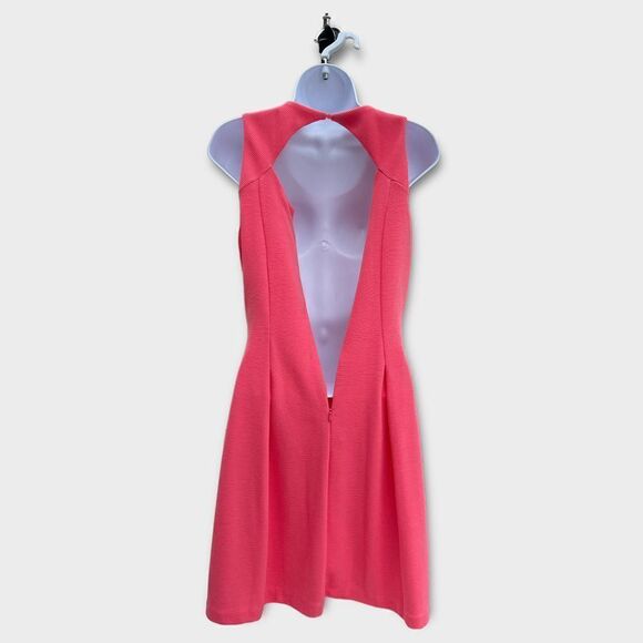 ELLE Melon Mini Ribbed Peekaboo Summer Flirty Sun Dress, Size 6 - Picture 5 of 10